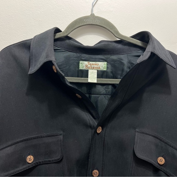 Tommy Bahama Silk Shirt Jacket Shacket Long Sleeve Button Down Large - Picture 2 of 7